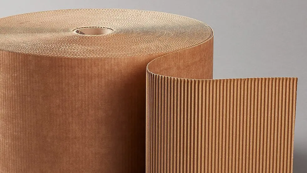 Roll of corrugated board made at QVC